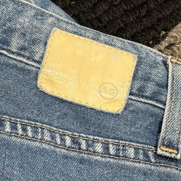 AG Ex-Boyfriend Slim Jeans Women’s 30 Med-Light Wash Raw Hem Slouchy Relaxed Fit - Picture 6 of 9
